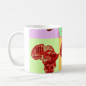 Liebliches, farbenprächtiges Design Afrikas Karte  Kaffeetasse (Links)