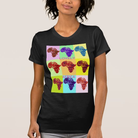 Liebliches, farbenprächtiges Design Afrikas Karte  T-Shirt (Vorderseite)
