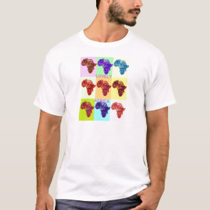 Liebliches, farbenprächtiges Design Afrikas Karte T-Shirt