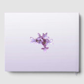 Liebliches Floral Lilac Blume Wedding Gästebuch (Rückseite)