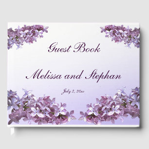 Liebliches Floral Lilac Blume Wedding Gästebuch