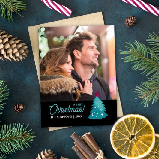 Liebliches Foto Aquamariner Weihnachtsbaum Wasserf Magnet