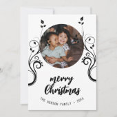 Liebliches Foto Black Foliage Frohe Weihnachten (Vorderseite)