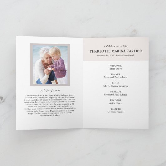 Liebliches Foto-Programm Programm (Innenseite)