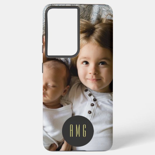 Liebliches Foto und Monogramm Samsung Galaxy Hülle (Rückseite)