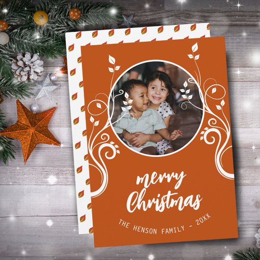 Liebliches Foto White Foliage Frohe Weihnachten