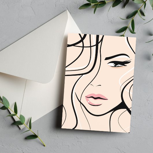Liebliches Frauengesicht Postkarte