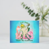 Liebliches Froschkuppel mit Pilztanz Postkarte (Stehend Vorderseite)