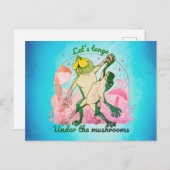 Liebliches Froschkuppel mit Pilztanz Postkarte (Vorne/Hinten)