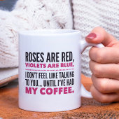 Liebliches Gedicht, Rose sind rot, Veilchen blau Kaffeetasse