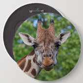 Liebliches Giraffe-Portrait Button (Vorne & Hinten)