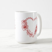 Liebliches Herz der Blüte Kaffeetasse (VorderseiteRechts)