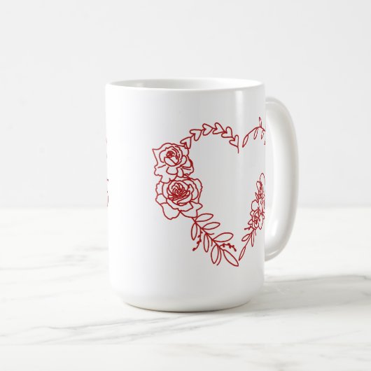 Liebliches Herz der Blüte Kaffeetasse (VorderseiteRechts)