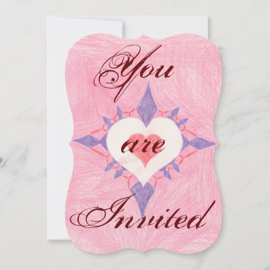 Liebliches Herz Einladung (Vorderseite)