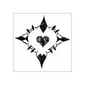 Liebliches Herz Gummistempel (Prägung)