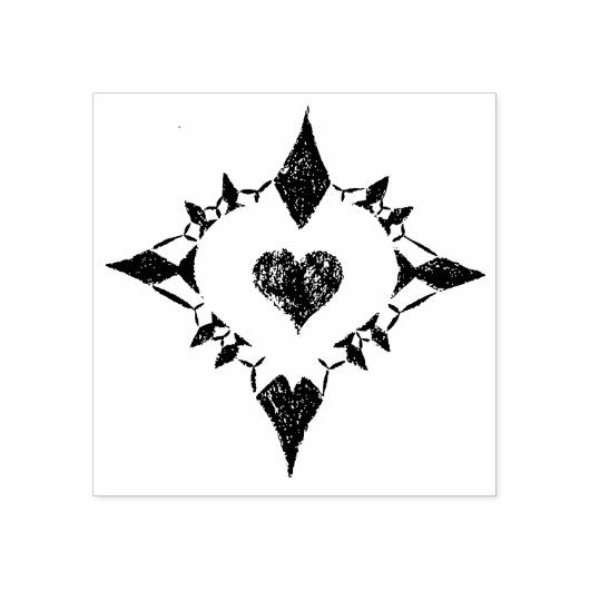 Liebliches Herz Gummistempel (Prägung)