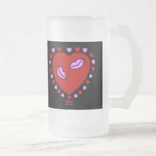 Liebliches Herz Kisses Große Mattierte Tasse
