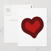 Liebliches Herz Postkarte (Vorne/Hinten)