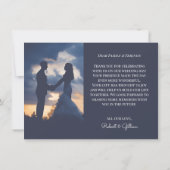 Liebliches Hochzeitsfest-Foto Dankeskarte (Rückseite)