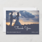 Liebliches Hochzeitsfest-Foto Dankeskarte (Vorderseite)