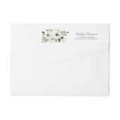 Liebliches Label für die Blumeneinladung (Rückseite)