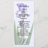 Liebliches Lila Irisches Hochzeitsprogramm Programm (Vorderseite)