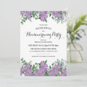 Liebliches Lilacs Spring Housewarming Party Einladung (Stehend Vorderseite)