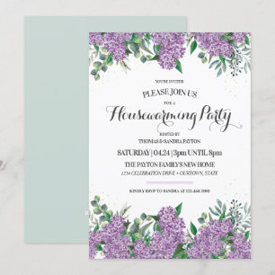 Liebliches Lilacs Spring Housewarming Party Einladung