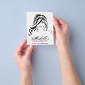 Liebliches Mädchen mit glattem Haar und Makeup-Sym Flyer (Gruppe)