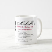 Liebliches Mädchen mit scharfen Haaren Makeup Icon Kaffeetasse (VorderseiteRechts)