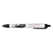 Liebliches Mädchen mit scharfen Haaren Makeup Icon Kugelschreiber (Unterseite)