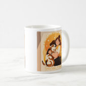 Liebliches Mädchen und Hundehug Kaffeetasse (VorderseiteRechts)