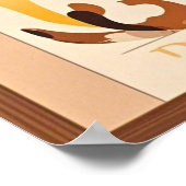 Liebliches Mädchen und Hundehug Poster (Ecke)