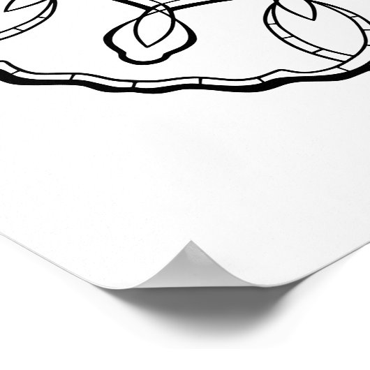 Liebliches Mandala Adult Coloring Poster (Ecke)