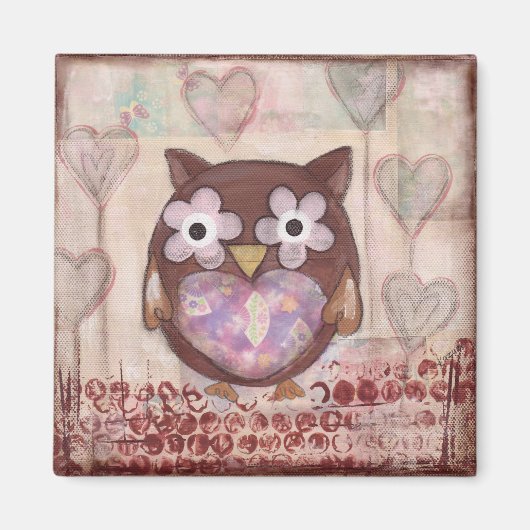 Liebliches Owl Magnet (Vorne)