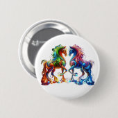 Liebliches Pferd Button (Vorne & Hinten)