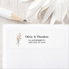 Liebliches pinkfarbenes Hochzeitslabel für die Wil