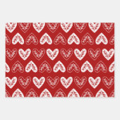 Liebliches Red Christmas Holiday Geschenkpapier Set (Vorderseite)