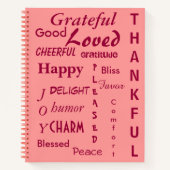 Liebliches rosa AffirmationsNotebook Notizblock (Vorderseite)