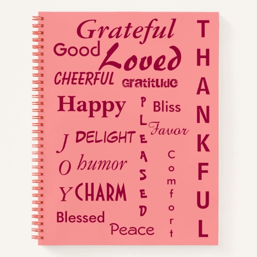 Liebliches rosa AffirmationsNotebook Notizblock (Vorderseite)