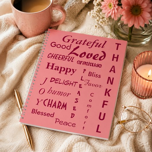 Liebliches rosa AffirmationsNotebook Notizblock