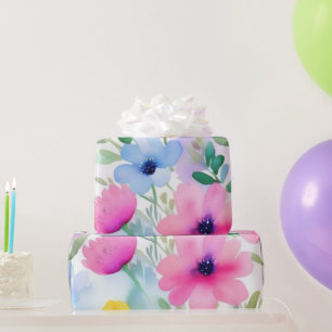 Liebliches rosa Blume Wrapping Paper Geschenkpapier