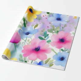 Liebliches rosa Blume Wrapping Paper Geschenkpapier