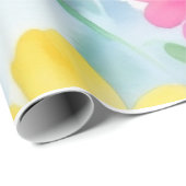 Liebliches rosa Blume Wrapping Paper Geschenkpapier (Rolleneckpunkt)