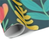 Liebliches rosa Blume Wrapping Paper Geschenkpapier (Rolleneckpunkt)