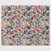 Liebliches rosa Blume Wrapping Paper Geschenkpapier (Flach)