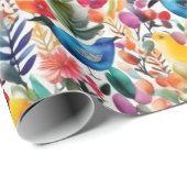 Liebliches rosa Blume Wrapping Paper Geschenkpapier (Rolleneckpunkt)