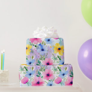 Liebliches rosa Blume Wrapping Paper Geschenkpapier