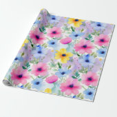 Liebliches rosa Blume Wrapping Paper Geschenkpapier (Ungerollt)