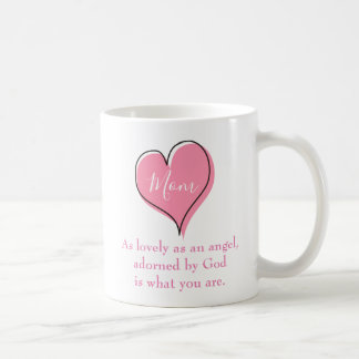 Liebliches rosa Herz für Mama Kaffeetasse